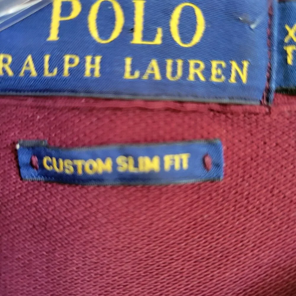 Polo Ralph Lauren Mens Short Sleeves Polo Shirt Sz XL Burgundy